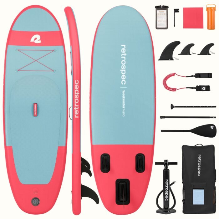 Retrospec Weekender 2 Inflatable Stand Up Paddle Board with Paddle - 10'6